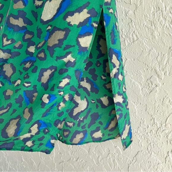 VANESSA VIRGINIA Skirt Women XS Silk Maxi Animal Print Pull On Leopard Cheetah - Picture 5 of 12